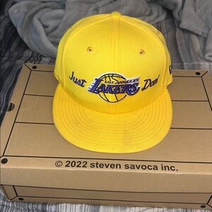 Los Angeles Lakers Just Don Yellow Fitted Hat